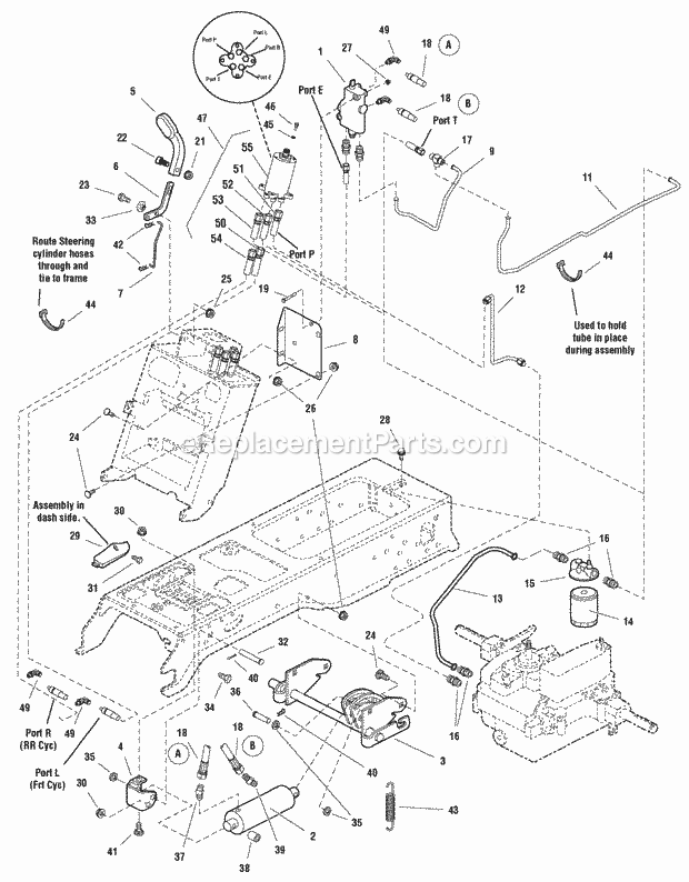 Simplicity 2691130-00 0 - Prestige, 30Hp Hydro 4Wd Wp Lift Group - Hydraulic Lift With Power Steering (2991026) Diagram