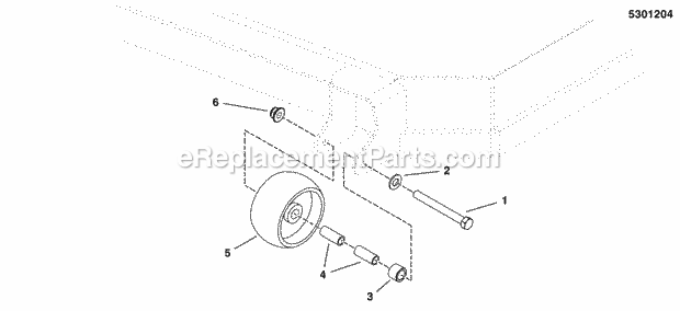 Simplicity 5900506 Zt3500, 24Hp Briggs & Stratton 48 Mower Deck - Rollers (5301204) Diagram