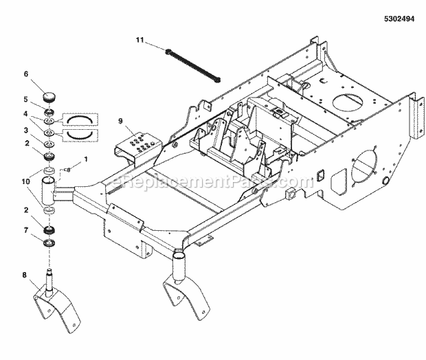 Simplicity 5900509 Massey Ferguson 3000 W 52In Mo Main Frame Group Diagram