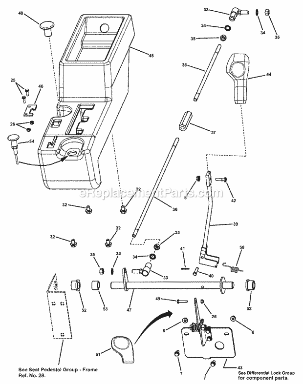 Simplicity 7085632 Uvg1621Bv, Turf Cruiser 16Hp B Seat Pedestal Group - Controls (179Spgc) Diagram