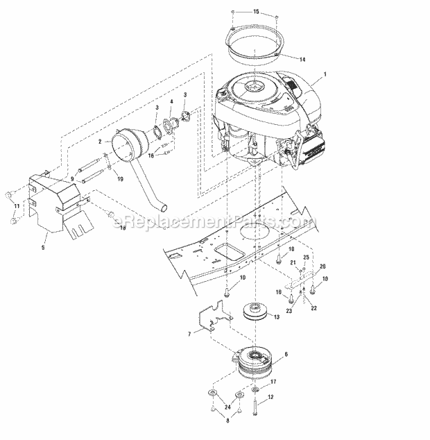 Simplicity 7800359 Coronet Rd, 17.5Hp Hydro (Ce, Engine Group - Electric Clutch - Briggs  Stratton (Before Serial No 2013421412) (885158S0) Diagram