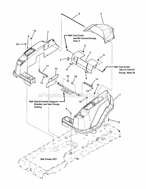 Simplicity 7800579 Zt27460, 27Hp B&S Rider W46In Fender Group (7501679) Diagram