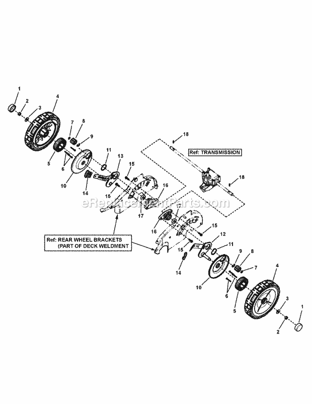 Simplicity 7800721 Eypv21675Sw, 21In Walk Behind Rear Wheels Group (7501948) Diagram