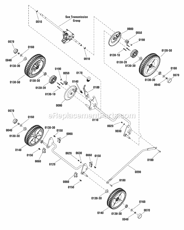 Simplicity 7800869 Eypv21875, 21In Walk Behind Mo Wheels  Height-Of-Cut Group (7502117A) Diagram