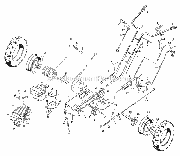 Simplicity 990129 Model Fc, 4Hp Tractor Group - Parts List (3585I02) Diagram