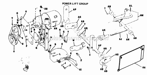 Simplicity 990495 Sovereign 3112V, Power Lift Bevel Gear Housing - Diagram 2 Diagram