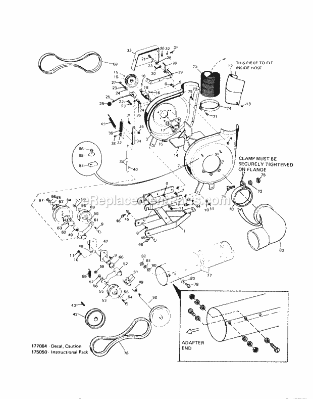 Simplicity 990889 Adapter 42 Inch Rotary Mower Page A Diagram