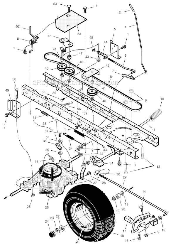 Murray 405601x50A 40" Lawn Tractor Page B Diagram