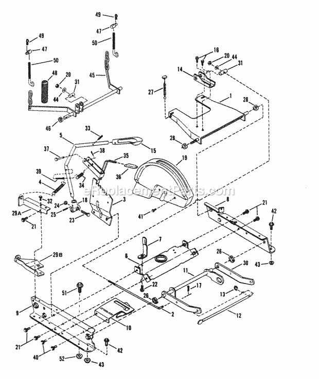 Snapper 250815B Rear Engine Rider Series 15 Rail Lift Arm Cam Lift Diagram