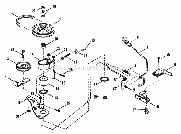 Snapper 250815B Rear Engine Rider Series 15 Belt Brakes Interlock Diagram