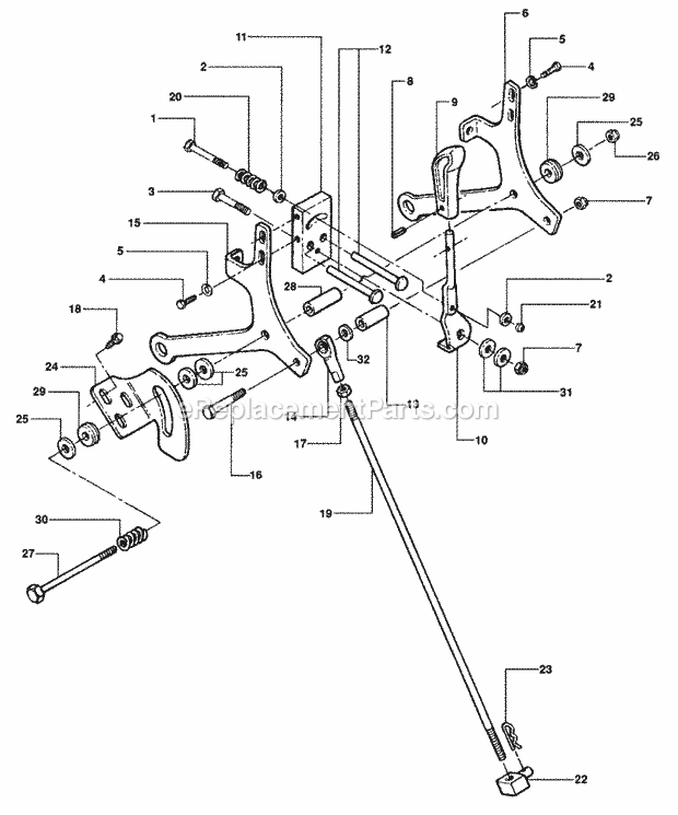 Snapper PL7H1404KV (80683) 14 Hp Pro Hydro Loop Handle Series 4 Tracking Control Assemblies Diagram