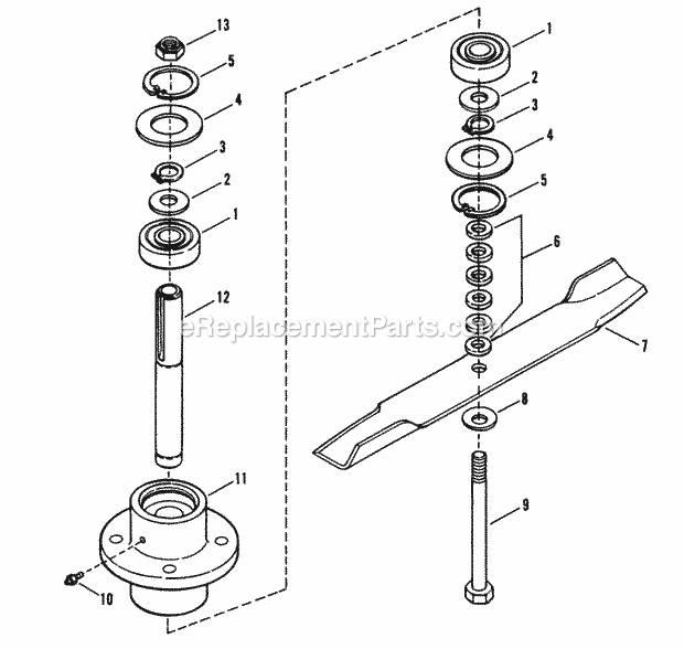 Snapper PP71251KV 12.5 Hp Pro Gear Drive Pistol Grip Series 1 Cutter Housing Assembly Diagram