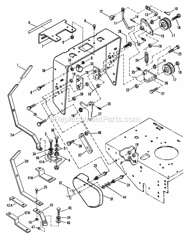 Snapper PP71251KW 12.5 Hp Pro Gear Drive Pistol Grip Series 1 Tank Bracket Assembly Diagram