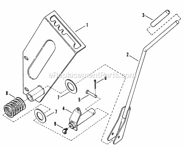 Snapper R8000 8 Hp Large Frame Rear Tine Tiller Series 0 Shift Quadrant Assembly Diagram