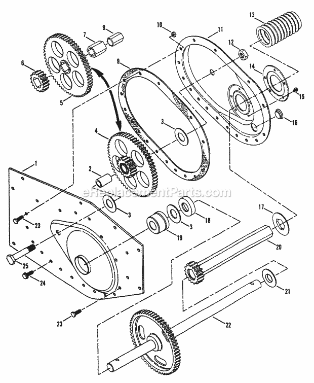 Snapper RT5X (85027) 5Hp Wisconsin Robin Large Frame Rear Tine Tiller Series 2 Frame Components (Left Side) (5 Hp) Diagram