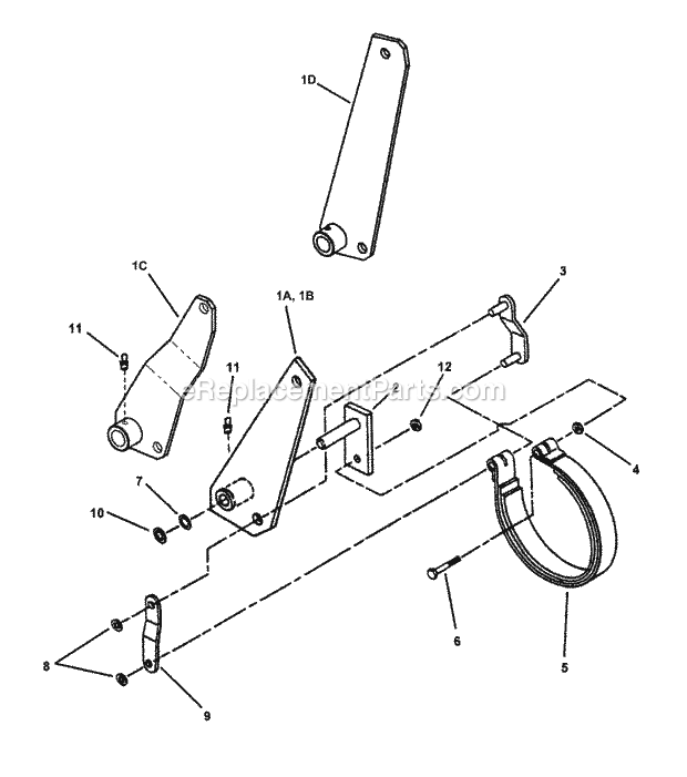 Snapper SPE1250KW Ize (Gear Drive) Series 0 Brake Assembly Diagram