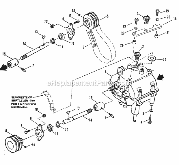 Snapper SPL1250KW 12.5 Hp Pro Gear Drive Loop Handle Mid Size Series 0 Transmission Drive Assembly Diagram