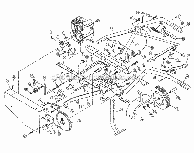 Snapper SST5B (80522) 5 Hp Front Tine Tiller Tiller Assembly Diagram