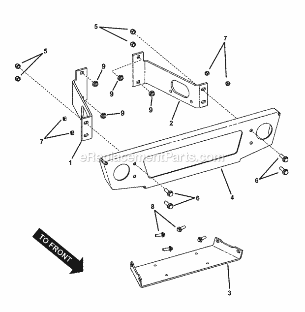 Snapper UVG1621BV (7085632) 16Hp Pwrlnk Turf Cruiser Utility Vehicle Series 1 Bumper Group (Early Production) Diagram