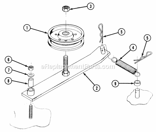 Snapper Z120T (82129) 12 Hp Chain Drive Ztr Series 0 Single Idler Assembly Diagram