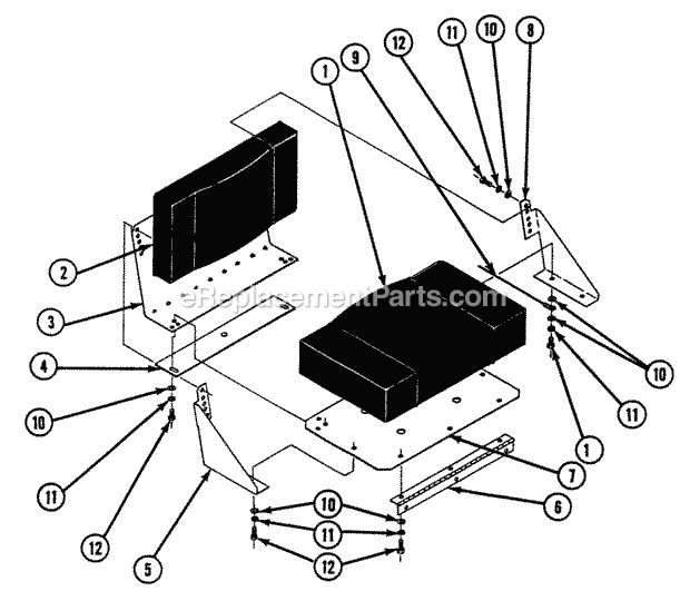 Snapper Z1251BV (80015) 12.5 Hp Chain Drive Ztr Series 1 Joystick Deluxe Seat Assembly Diagram