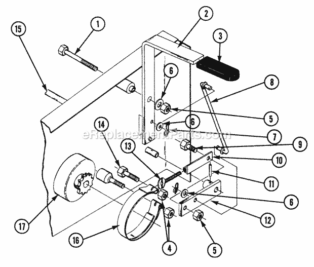 Snapper Z1251BV (80015) 12.5 Hp Chain Drive Ztr Series 1 Brake Action Parts Diagram