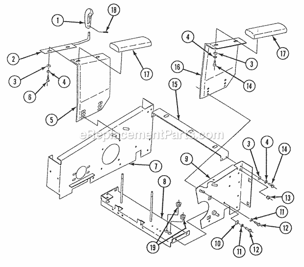 Snapper Z160T (82149) 16 Hp Chain Drive Ztr Series 0 Adjustable Arm Rest Assembly Joystick Diagram