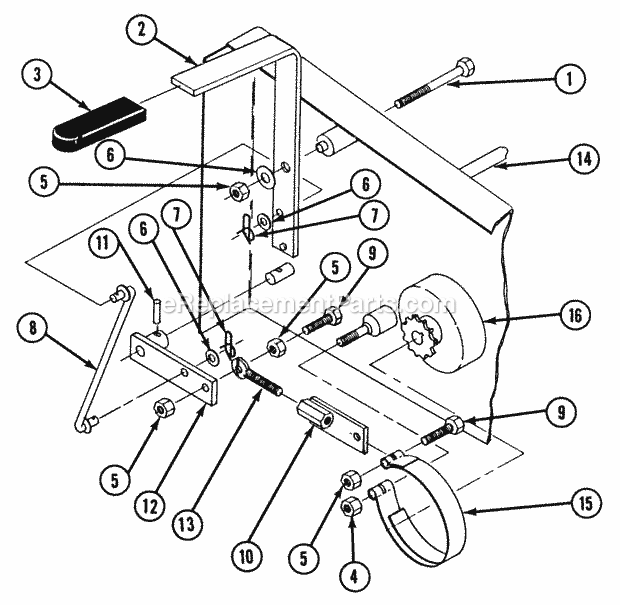 Snapper Z1800T (82159) 18 Hp Chain Drive Ztr Series 0 Joystick Brake Action Parts Left Side Diagram