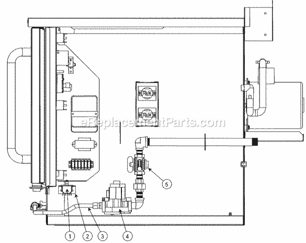 Southbend GB-25PC Marathoner Gold Gas Convection Oven Internal Gas Supply Diagram