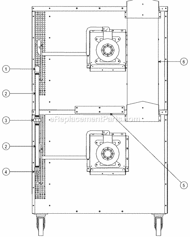 Southbend SLGB-12SC SilverStar Gas Convection Oven Double-Deck Oven Stacking Diagram