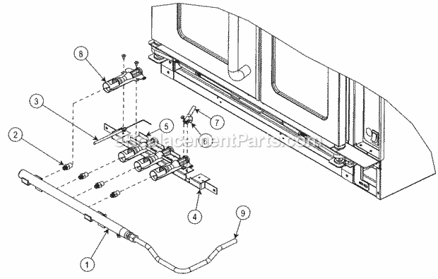 Southbend SLGS-12CCH SilverStar Gas Convection Oven Burner Compartment Diagram