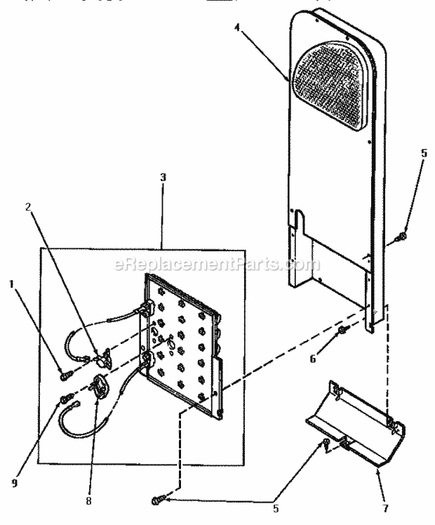 Speed Queen AEE933 Residential Electric Dryer Heater Box Diagram