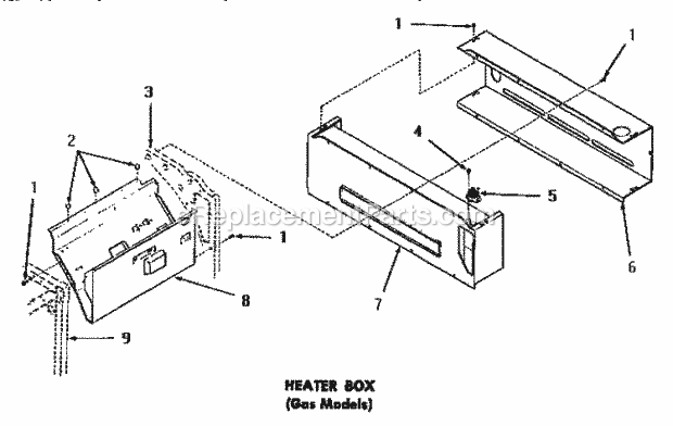 Speed Queen DG3300 Residential Domestic Dryer Heater Box Diagram