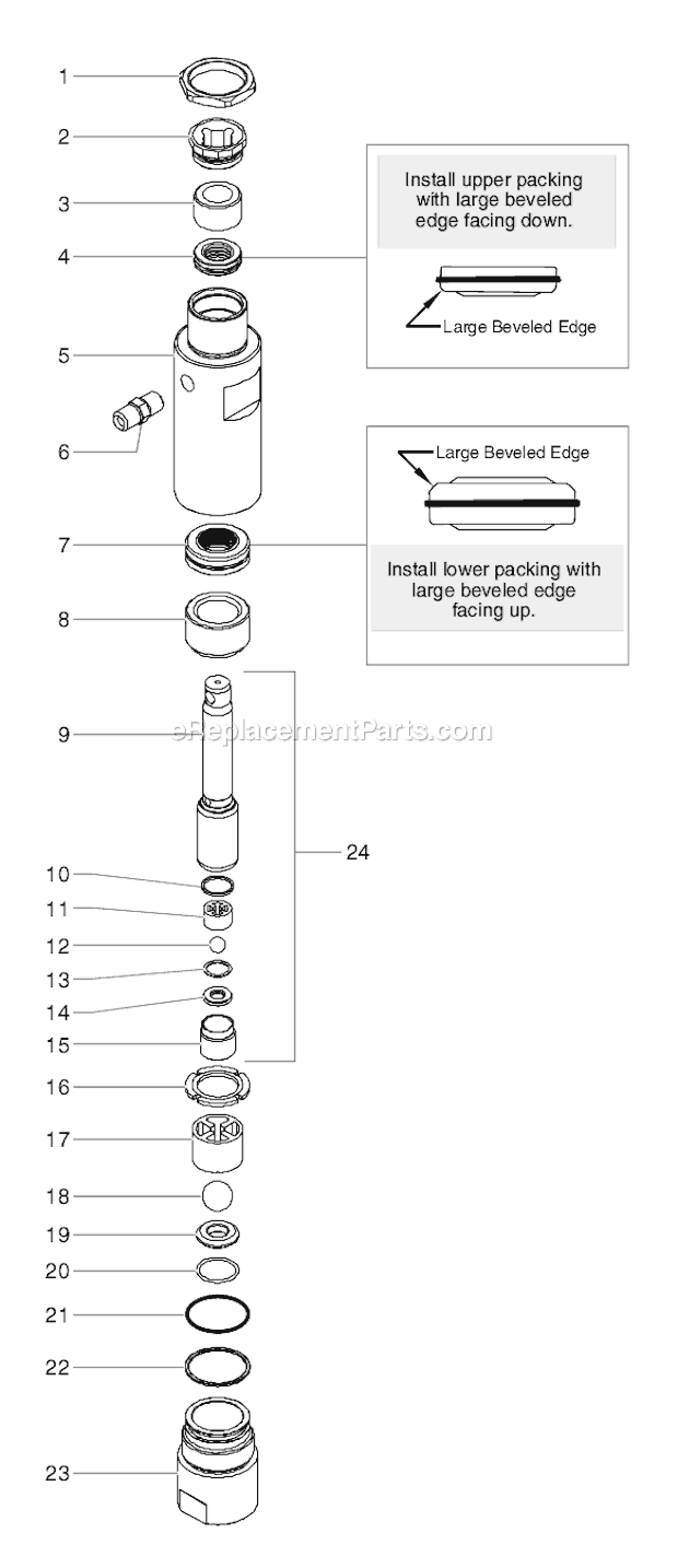 SprayTECH EPX2305 (0507007) Piston Pump Page D Diagram