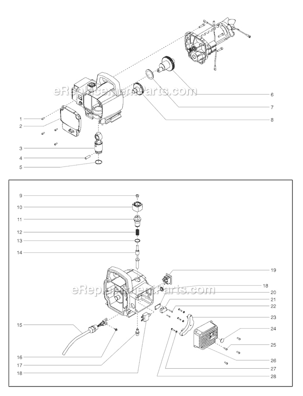 SprayTECH EPX2155 (0551012) Piston Pump Page D Diagram