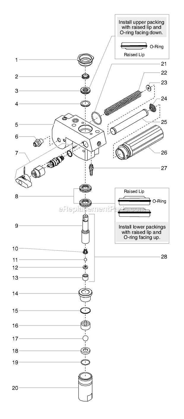 SprayTECH EPX2255 (0551070) Piston Pump Page E Diagram