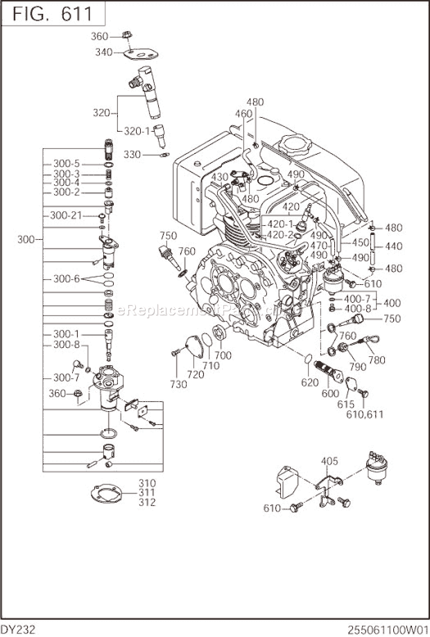 Subaru / Robin DY232DD1070 Engine Page L Diagram