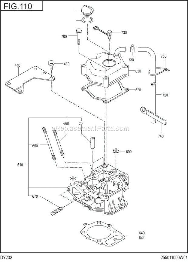 Subaru / Robin DY232DD5460 Engine Page B Diagram