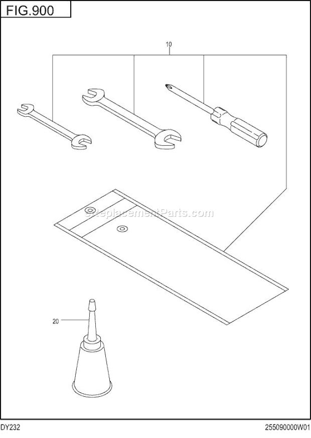 Subaru / Robin DY232DS2810 Engine Accessories Label Diagram