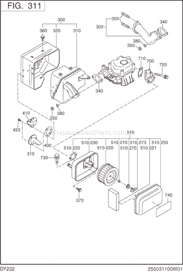 Subaru / Robin DY232DS5130 Engine Page E Diagram