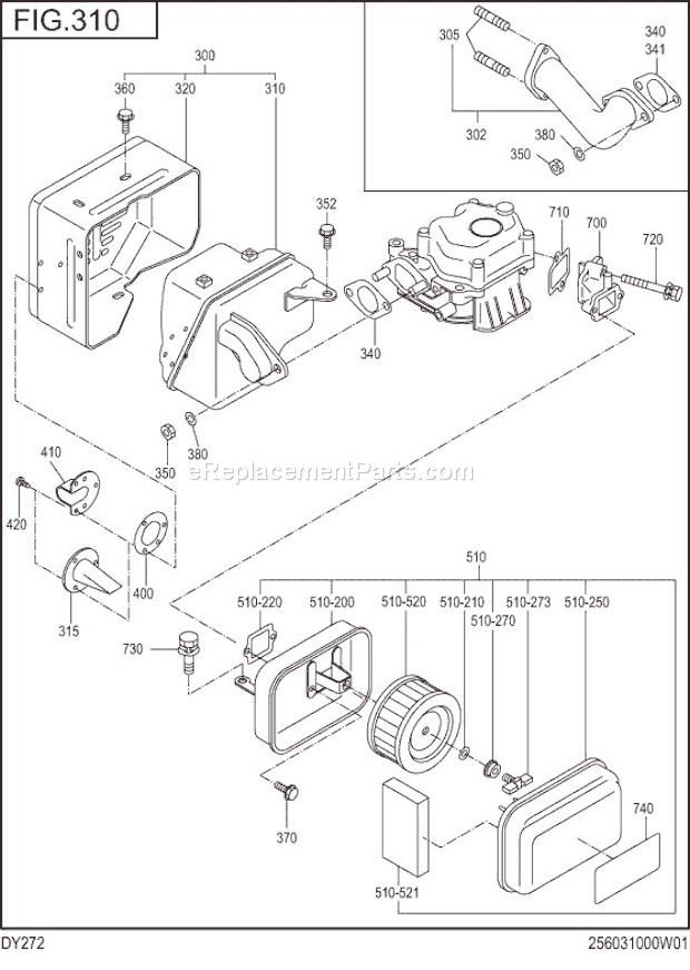 Subaru / Robin DY272BB0000 Engine Page E Diagram
