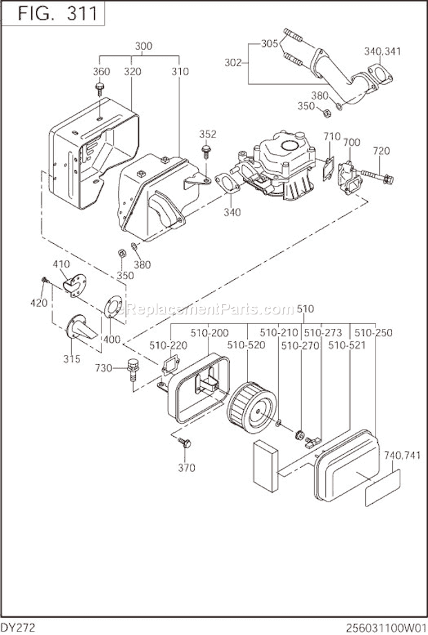 Subaru / Robin DY272BB0300 Engine Page E Diagram