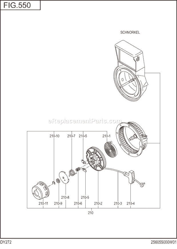 Subaru / Robin DY272BS0000 Engine Page H Diagram