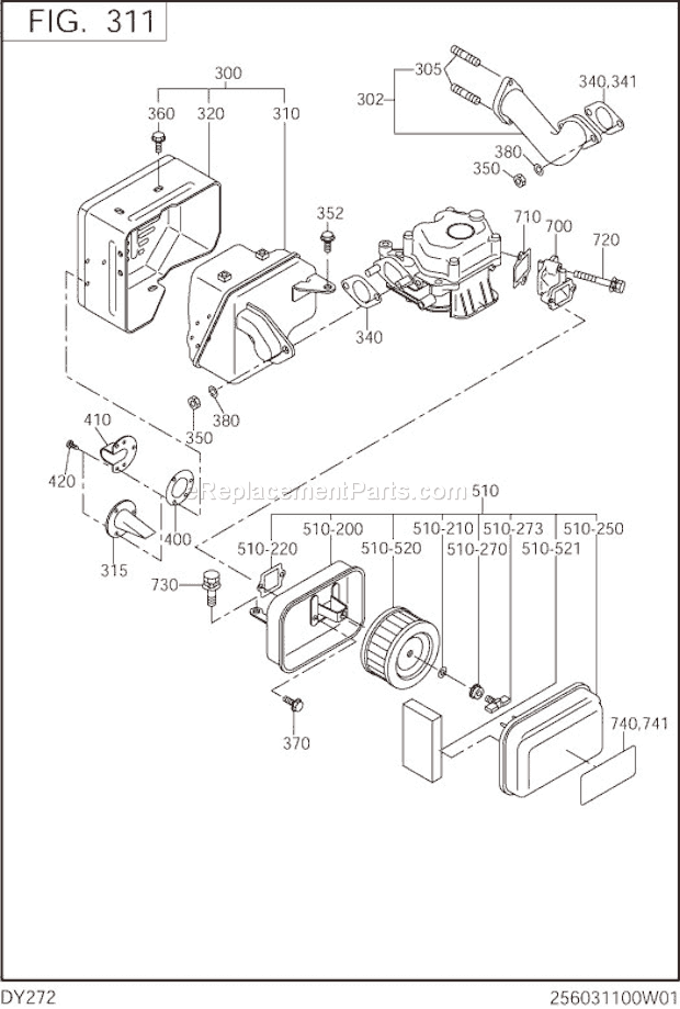 Subaru / Robin DY272BS0020 Engine Page E Diagram