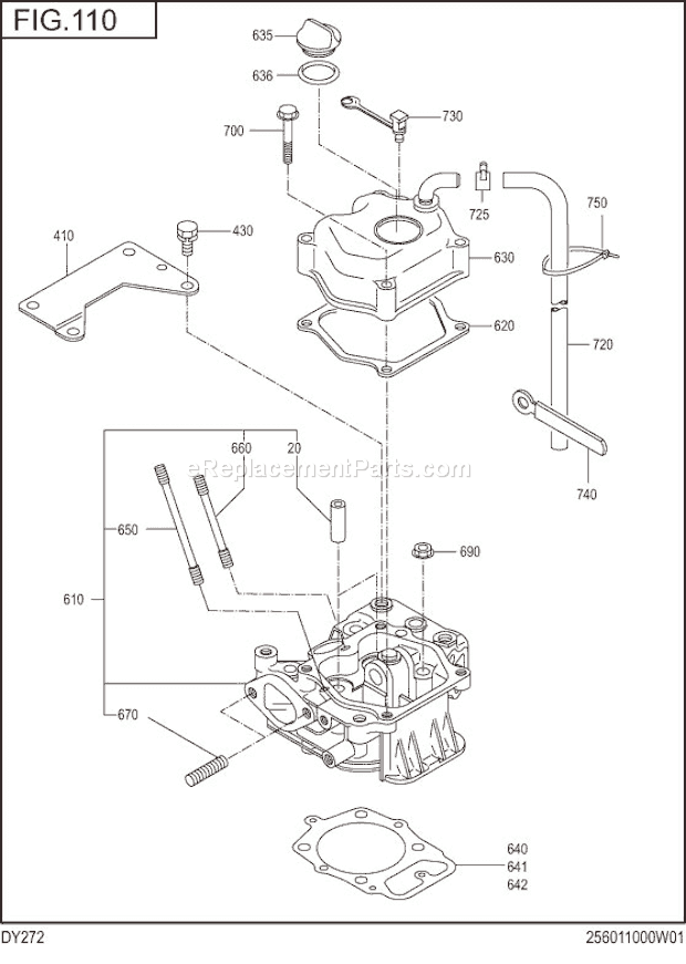 Subaru / Robin DY272DD1010 Engine Page B Diagram