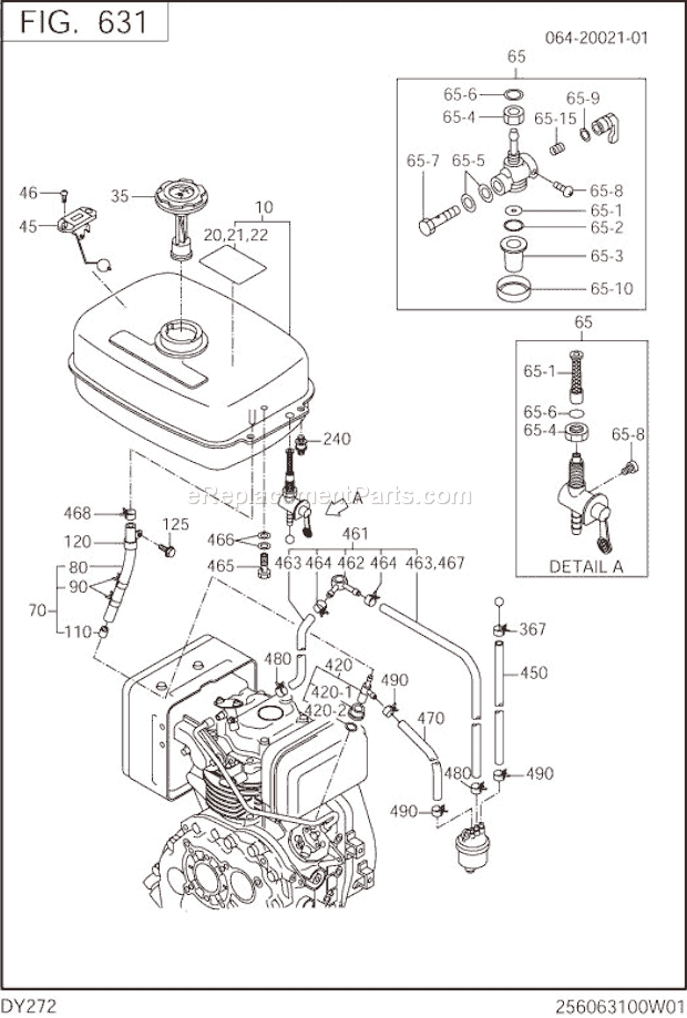 Subaru / Robin DY272DD2470 Engine Page O Diagram