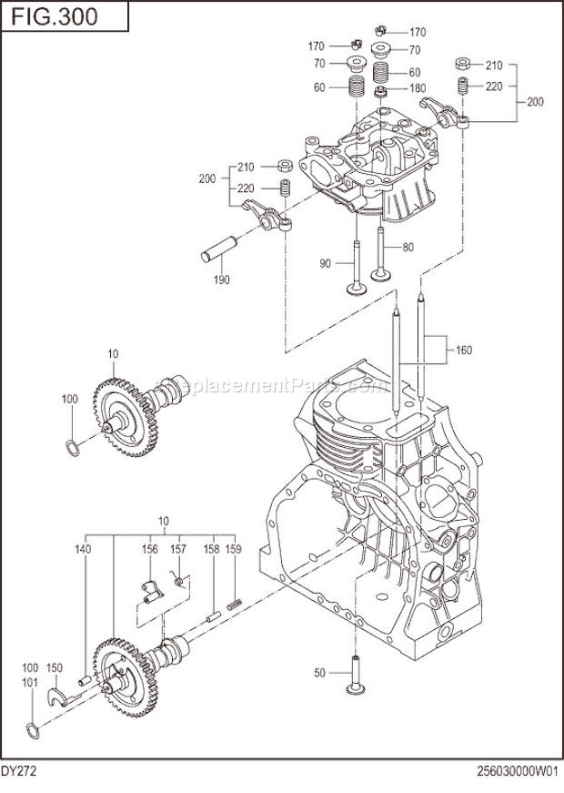 Subaru / Robin DY272DS2810 Engine Intake Exhaust Diagram