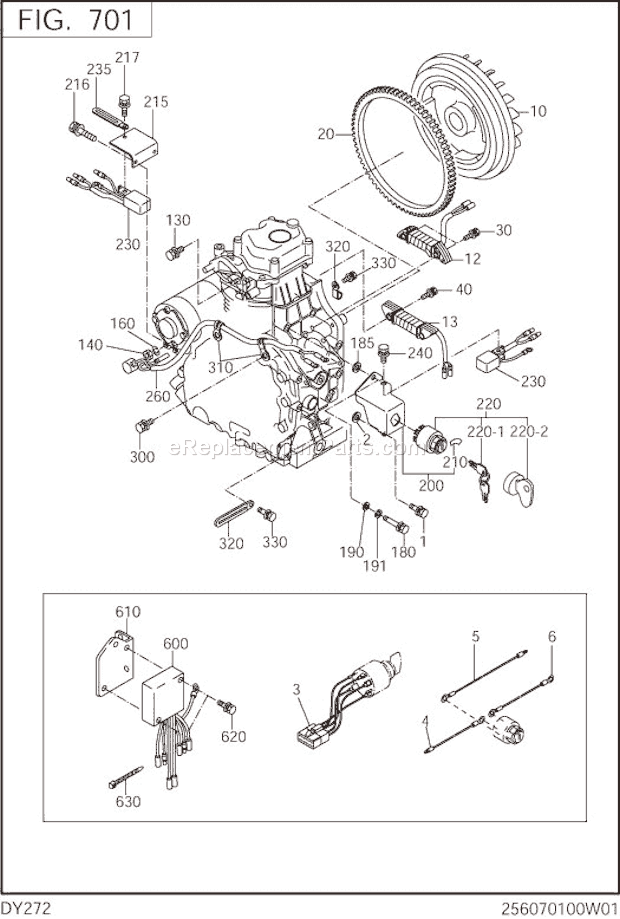 Subaru / Robin DY272DS283S Engine Electric Device Diagram