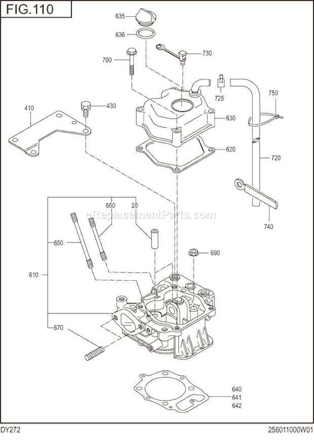 Subaru / Robin DY272DS2850 Engine Page B Diagram