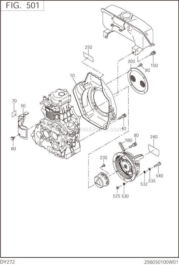 Subaru / Robin DY272DS5290 Engine Cooling,Starting Diagram